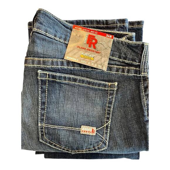 Ariat FR NWT DuraStretch Basic Boot Cut Womens Sz 34R 10016176 Flame Resistant - Picture 1 of 13